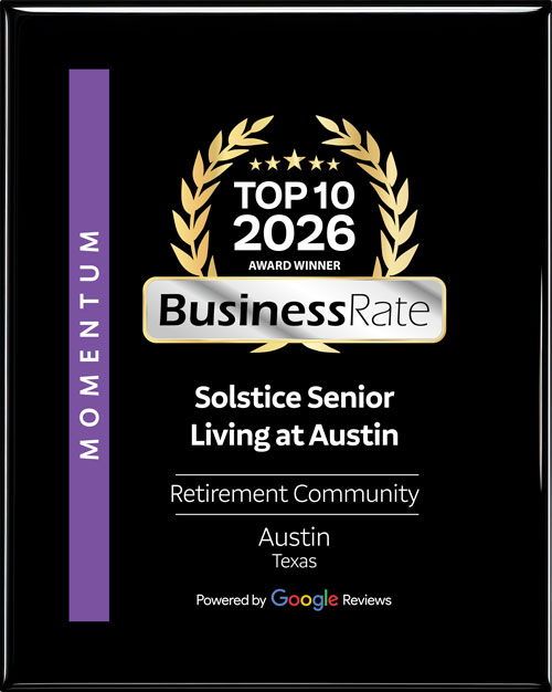 2026 solstice senior living at austin plaque 500px